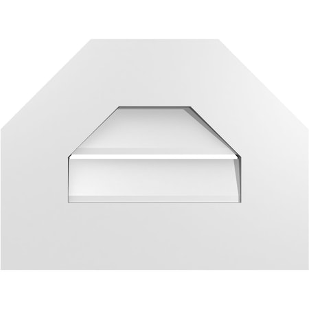 Ekena Millwork Octagonal Top Surface Mount PVC Gable Vent: Functional, w/ 3-1/2"W x 1"P Standard Frame, 16"W x 12"H GVPOT16X1201SF